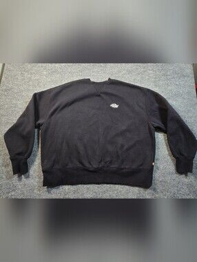 Dickies Black Box Cut Crewneck Sweatshirt Size Medium